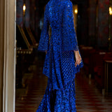 Navy Blue Thread Work Sharara Set