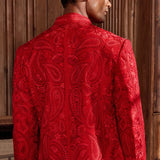 Red Thread Work Sherwani Set