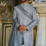 Slate Grey Dori Sherwani Set