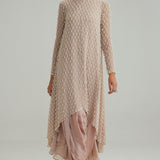 Ash Pink Pearl Drop Kurta Set