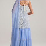 Dew Blue Kurta & Sharara Set