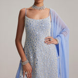 Dew Blue Kurta & Sharara Set