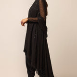 Black Georgette Kurta Set