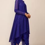 Cocktail Blue Dhoti Kurta Set