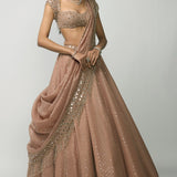 Bronze Rosé Sequins Lehenga Set