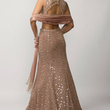 Bronze Rosé Fishcut Lehenga Set