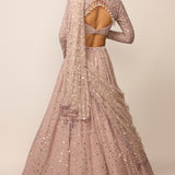 Ash Pink Lehenga Set