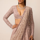 Ash Pink Lehenga Set