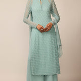 Powder Blue Pearl Drop Kurta Set