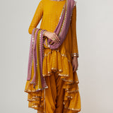 Mustard Dhoti Kurta Set