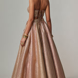 Deep Beige Lehenga Set with Corset