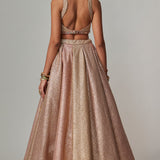 Deep Beige Lehenga Set with Crop Top