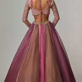 Mud Mauve Lehenga with Full Sleeve Blouse