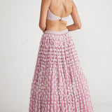 Pink Chandelier Pearl Drop Lehenga Set