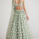 Mint Green Chandelier Drop Lehenga Set