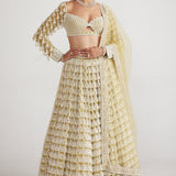 Fern Green Chandelier Pearl Drop Lehenga Set