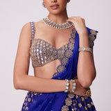 Persian Blue Flower Lehenga Set