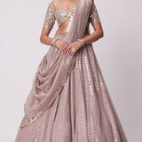 Ash Pink Sequin Lehenga Set