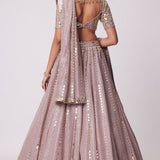 Ash Pink Sequin Lehenga Set