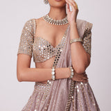 Ash Pink Sequin Lehenga Set