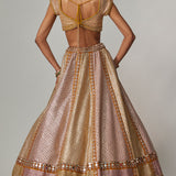 Mustard Multicolour Metallic Lehenga Set