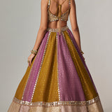 Green Multicolour Sequins Scatter Lehenga Set