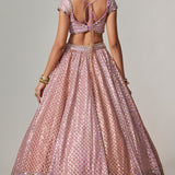 Lilac Multicolour Metallic Lehenga Set