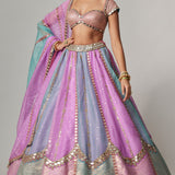 Mauve Multicolor Lehenga Set
