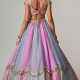 Mauve Multicolor Lehenga Set