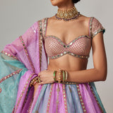 Mauve Multicolor Lehenga Set