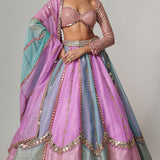 Mauve Multicolor Lehenga Set