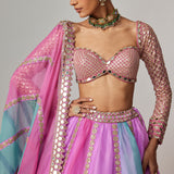 Mauve Multicolor Lehenga Set