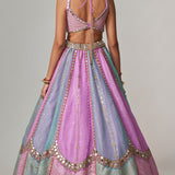 Mauve Multicolor Lehenga Set
