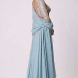 Powder Blue Lehenga Pants Set