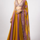 Green Lehenga Pants Set
