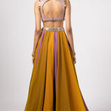 Green Lehenga Pants Set