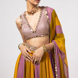 Green Lehenga Pants Set