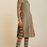 Mud Green Straight Kurta Pant Set