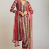 Charcoal Grey Straight Kurta Pant Set
