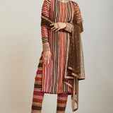 Charcoal Grey Straight Kurta Pant Set
