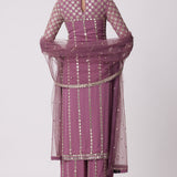 Mud Mauve Straight Kurta Set