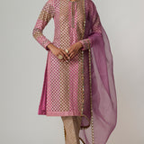 Mud Mauve Multicolour Kurta Set