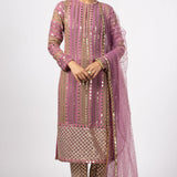 Mud Mauve Mirror Kurta Set