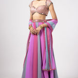 Aqua Lehenga Pant Set