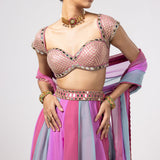 Aqua Lehenga Pant Set