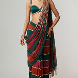 Cranberry Multicolour Saree