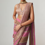Mud Mauve Multicolour Saree