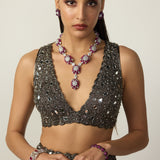 Metallic Grey Sharara Set