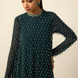 Dark Teal Drop Kurta Set