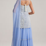 Dew Blue Kurta & Sharara Set